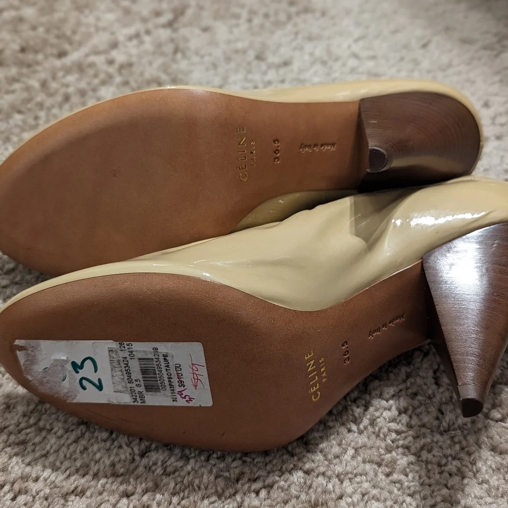 Céline by Phoebe Philo patent leather pumps, cone heels sz 36.5 or 6.5 US - Picture 10 of 12